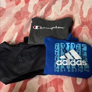Champion, Adidas, and Under Armour Sweatshirts